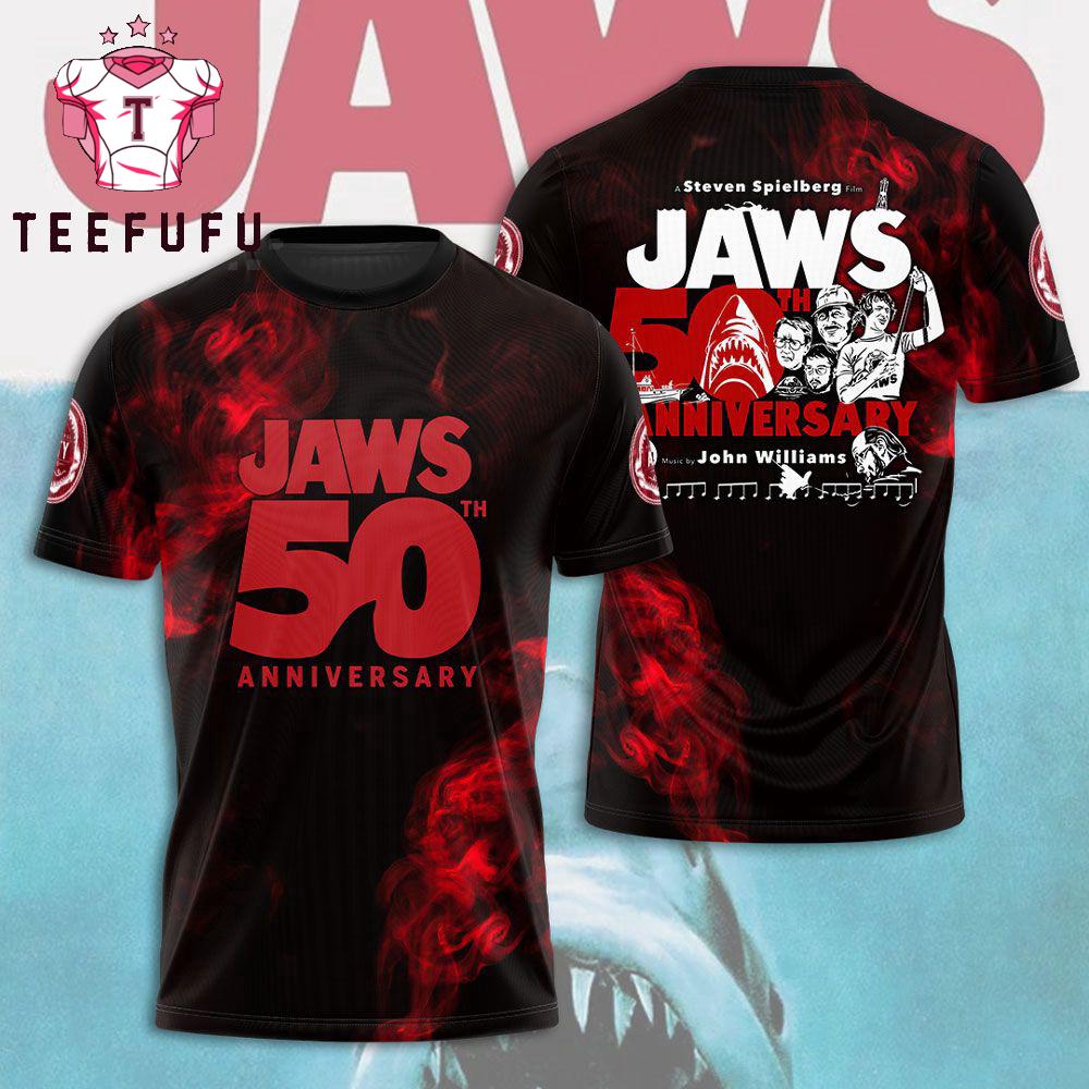 Sink Your Teeth In Jaws 3D Killer Shark Tribute Shirt