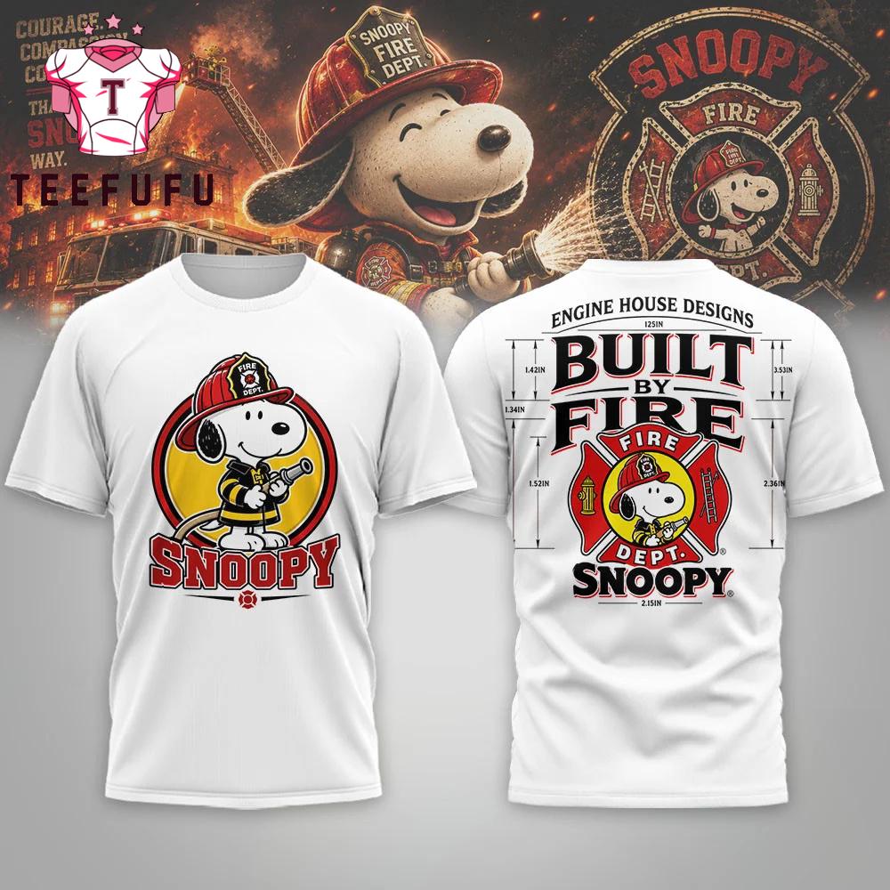 Snoopy Fire Dept 2026 White T Shirt