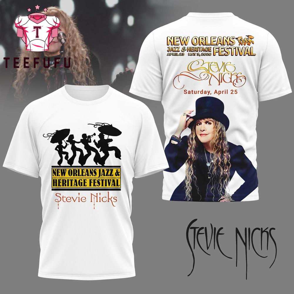Stevie Nicks 2026 Festival White 3D Shirt