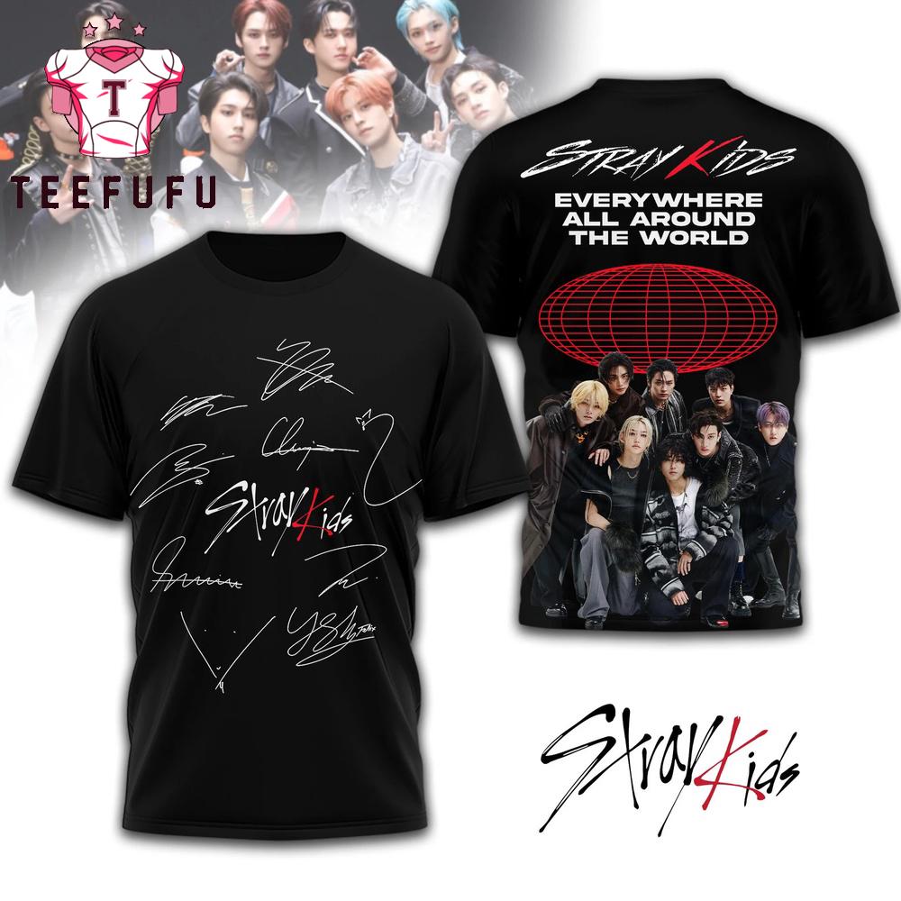 Stray Kids Everywhere All Around The World 2026 3D Shirt