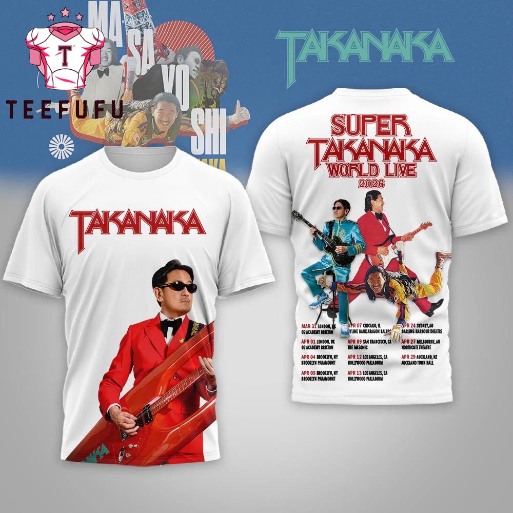 Super Takanaka 2026 Tour White T Shirt