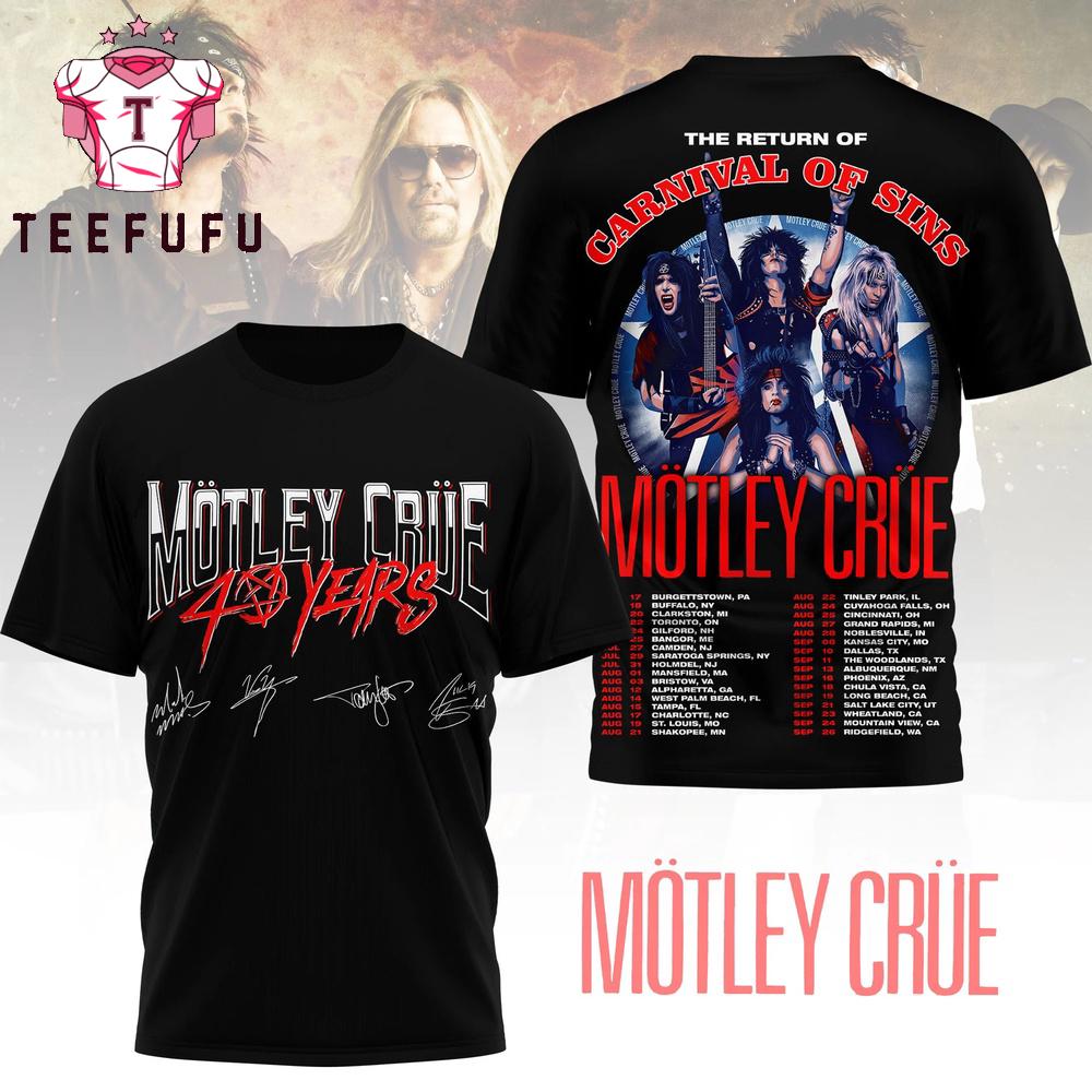 The Return Carnival of Sins Motley Crue T Shirt