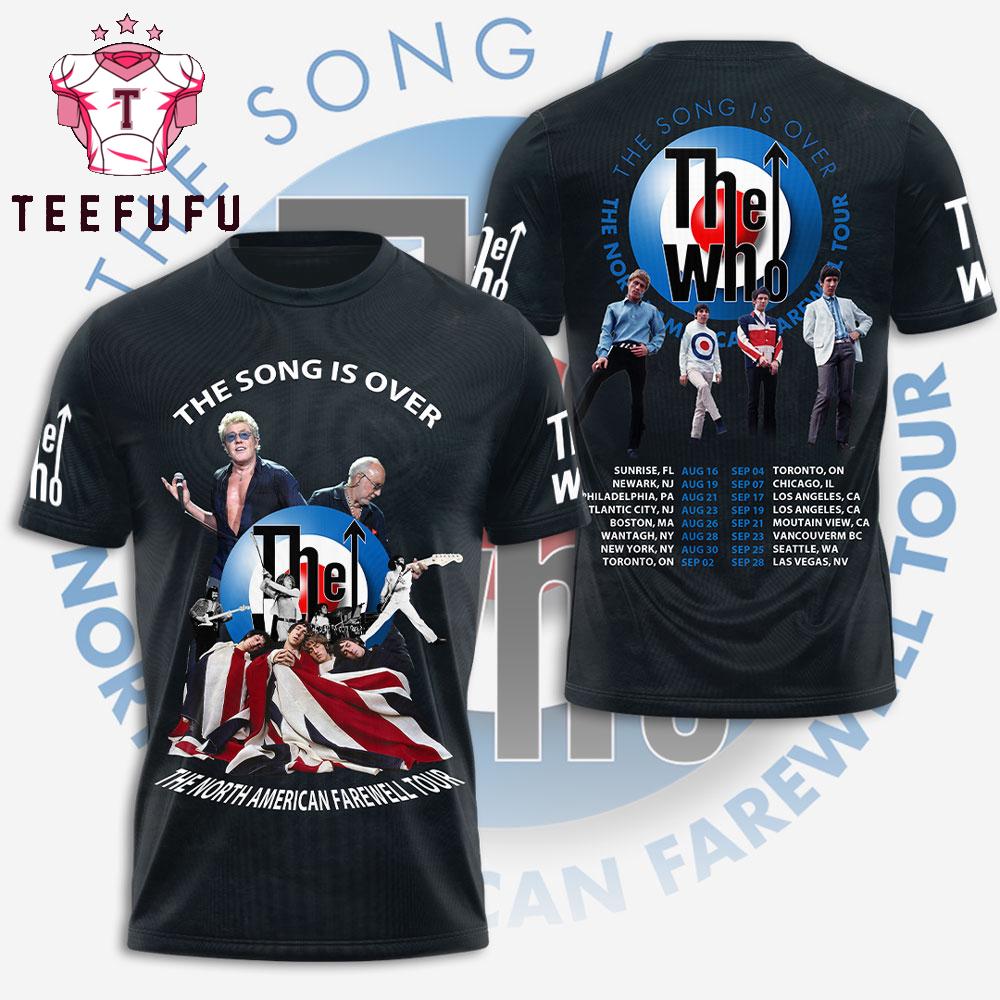 The Who the Song is Over North American Farewell Tour 2025 Limited Edition 3D Shirt