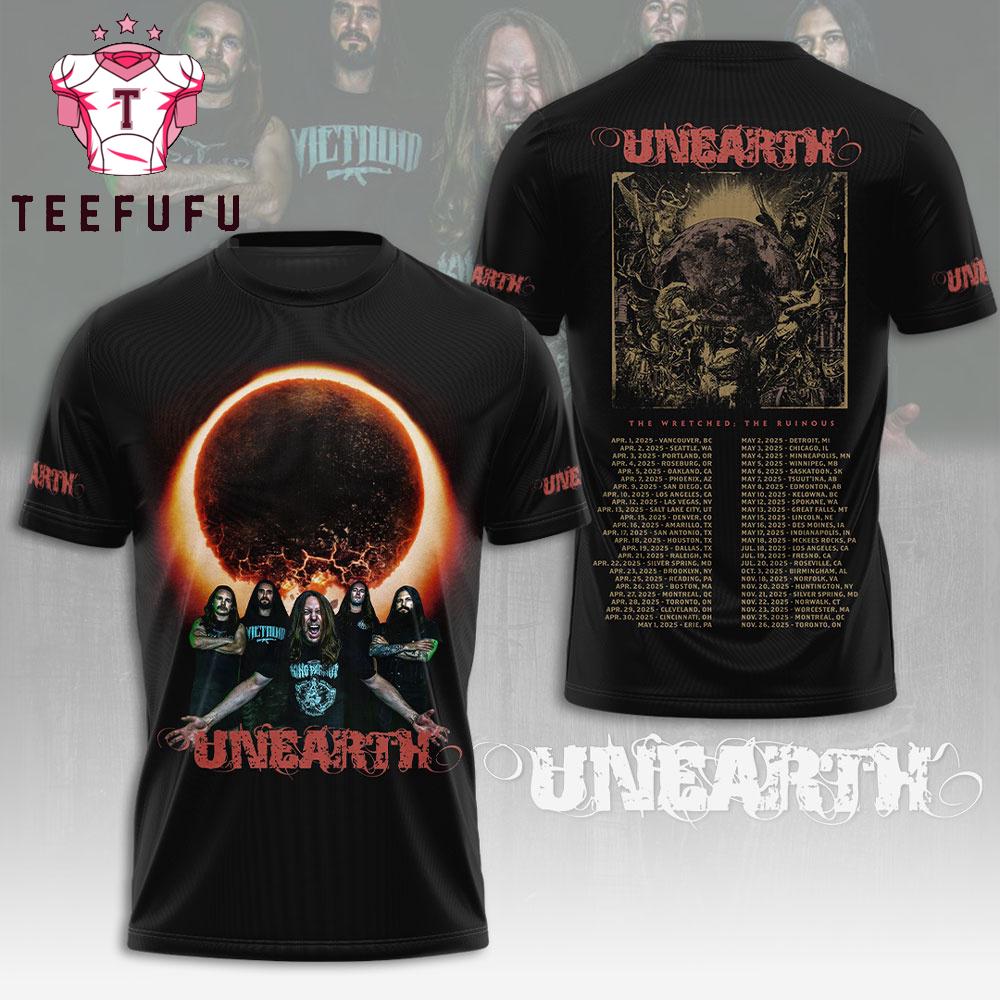 Unearth Music Band Tour 2026 T Shirt