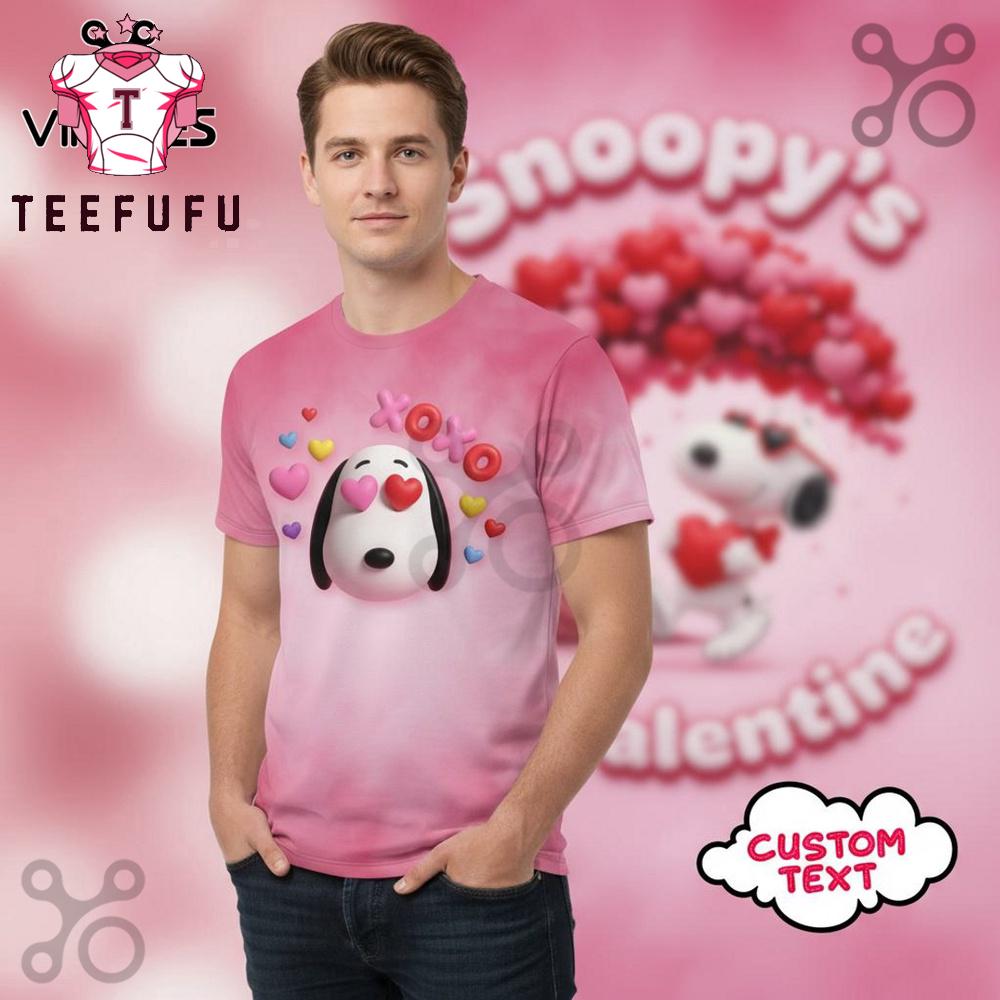 XOXO Snoopy's Custom Name 3D Shirt