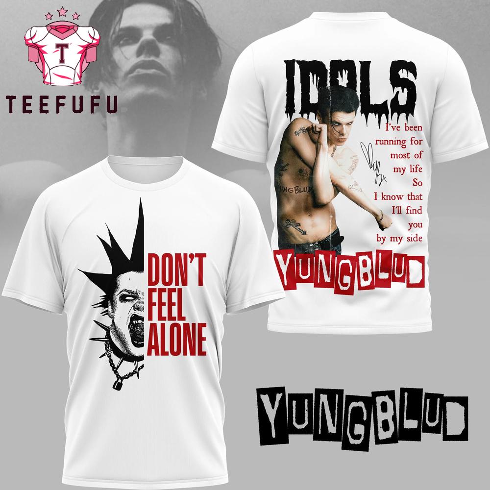 Yungblud Don't Feel Alone 2026 Unisex White T Shirt